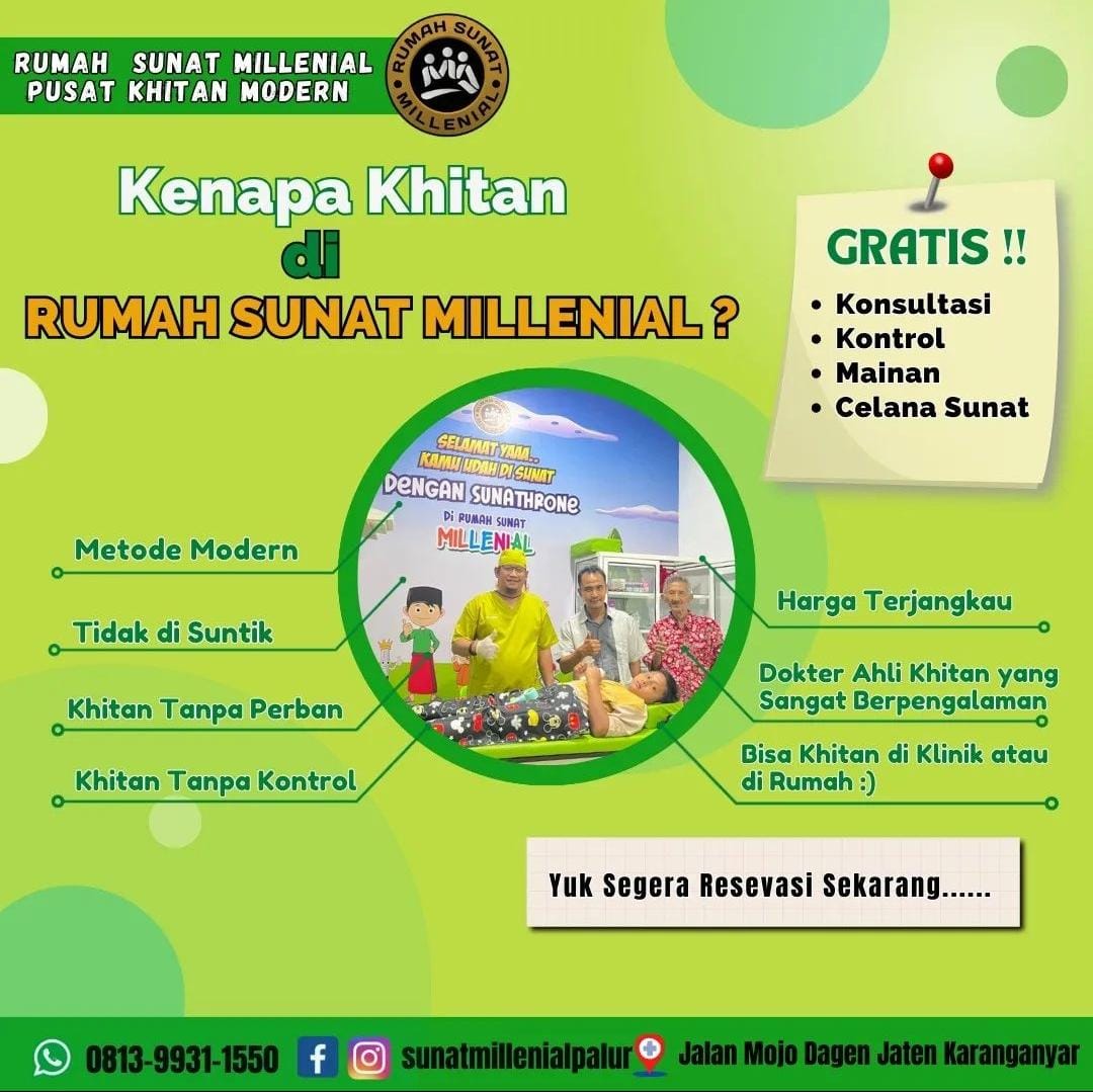 KHITAN ANAK METODE KLAMP TANPA LIBUR SEKOLAH DI KARANGANYAR   