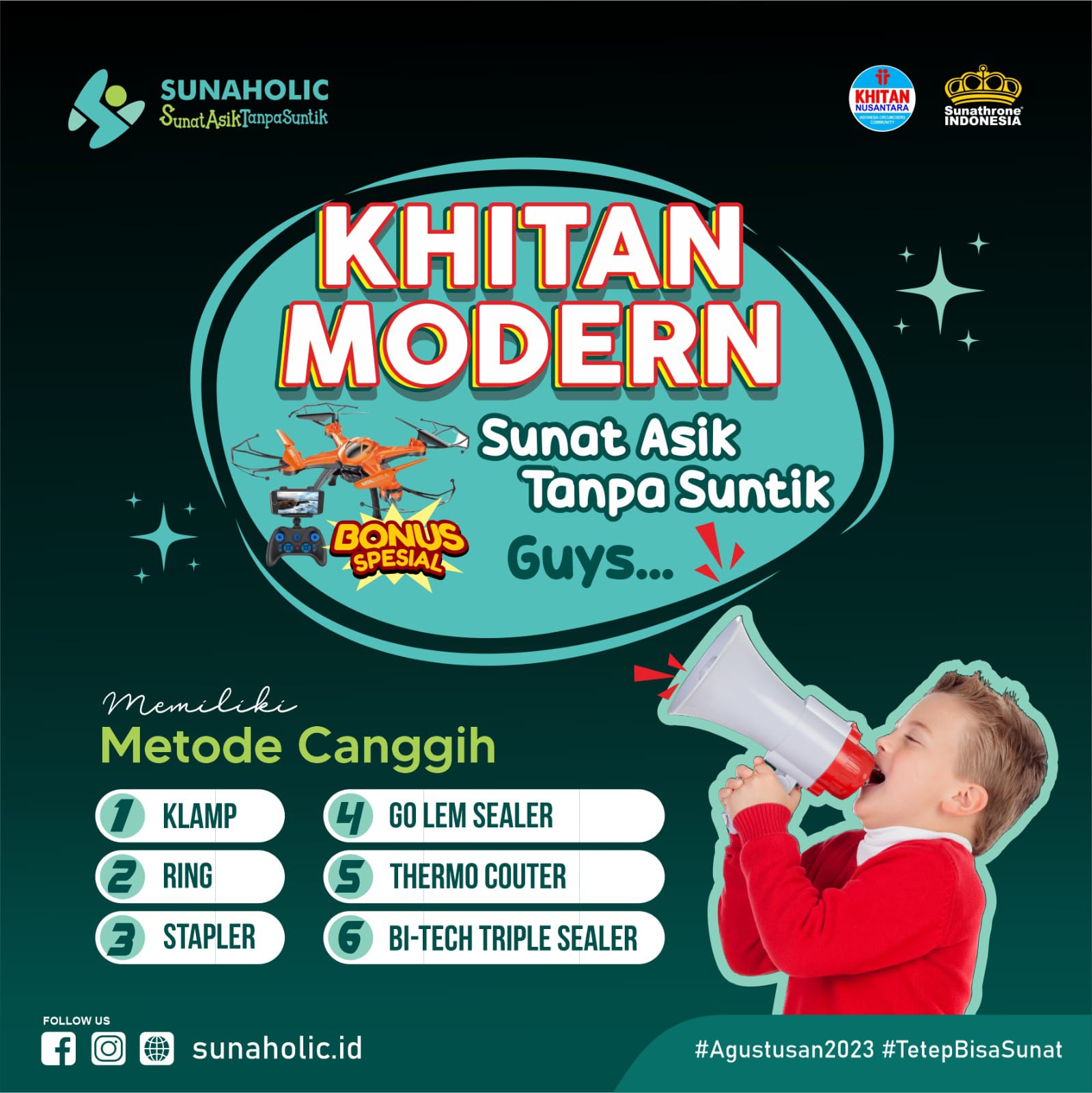 TEMPAT KHITAN MODERN ASYIK TANPA SUNTIK DI SUNAHOLIC TULUNGAGUNG