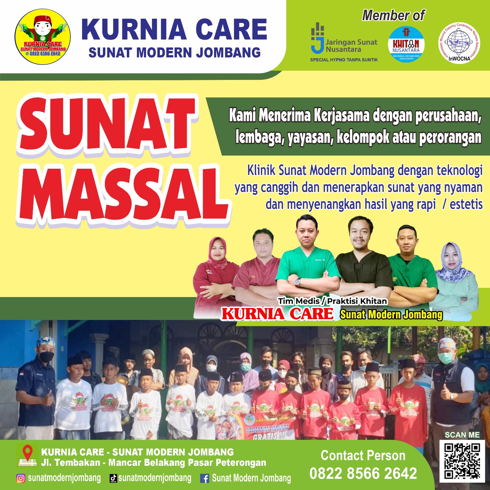 Merajut Kebersamaan untuk Kebaikan: Sunatan Massal  Bersama KURNIA CARE – KHITAN MODERN JOMBANG 0822.8566.2642