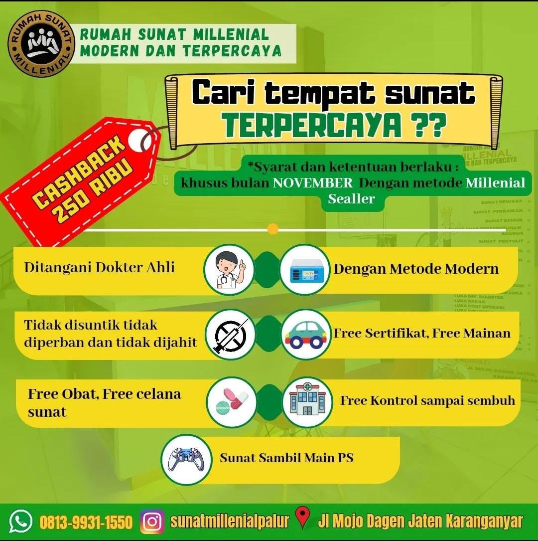 Layanan Sunat Terfavorit Saat Liburan Sekolah Tiba Di Karanganyar