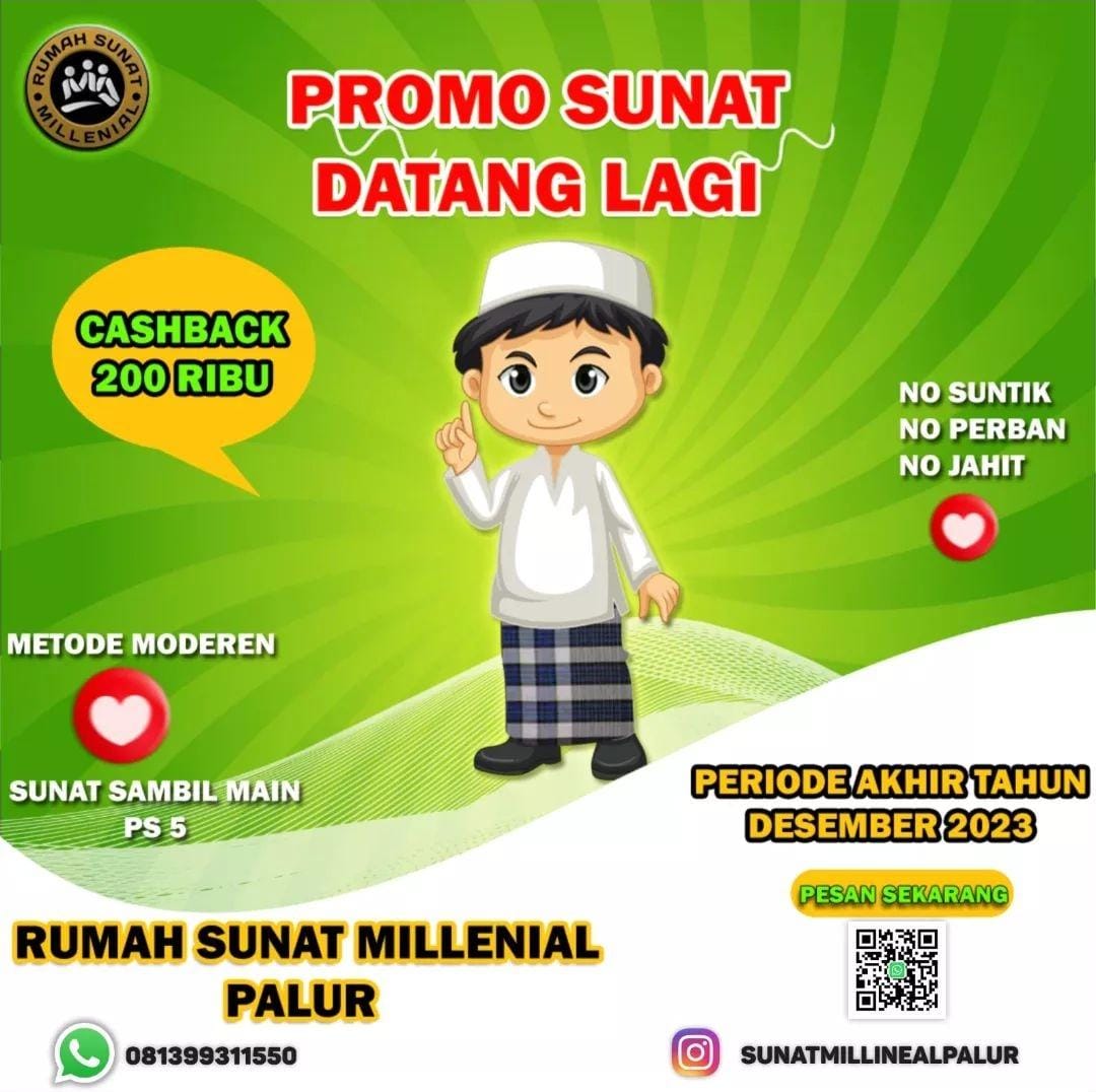 Khitan Anak Yang Penuh Kesejukan di Rumah Sunat Millenial Palur Karanganyar