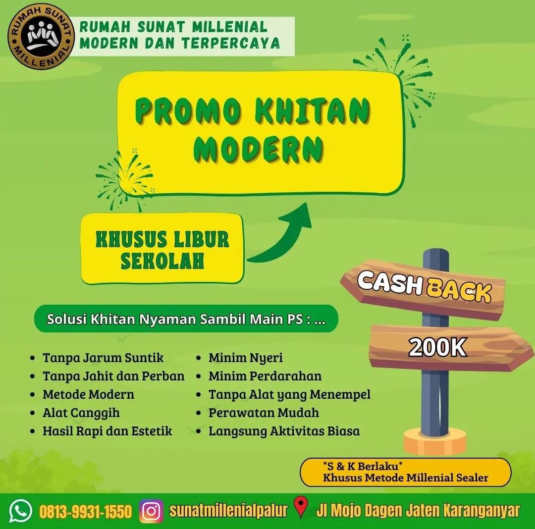 Pengalaman Menyenangkan Sunat Bayi di Rumah Sunat Millenial Palur Karanganyar