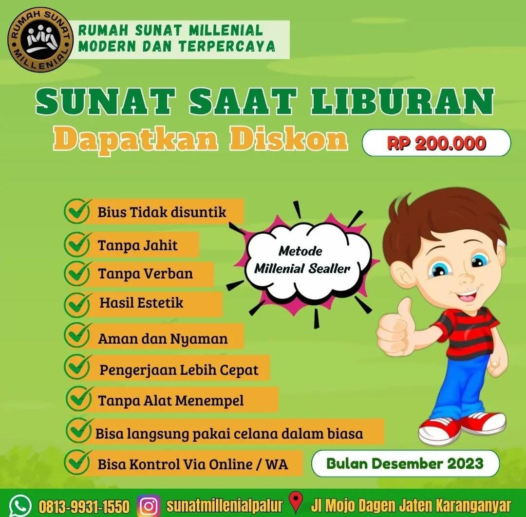 Mengenal Keunggulan Rumah Sunat Millenial Palur Karanganyar