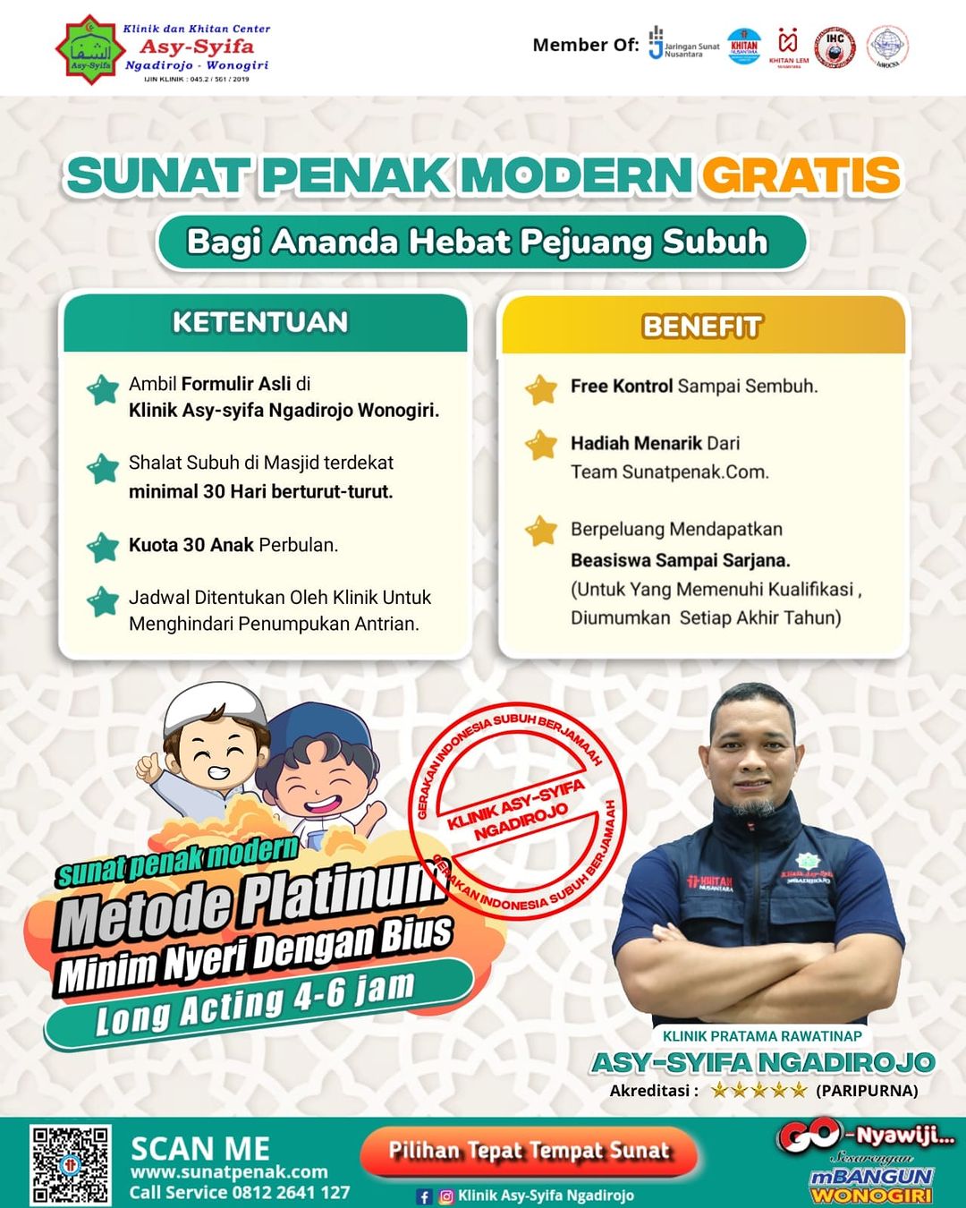 Klinik dan Khitan Asy Syifa Ngadirojo : Sunat Penak Modern Gratis! Cek Ketentuannya - 0812 2641 127