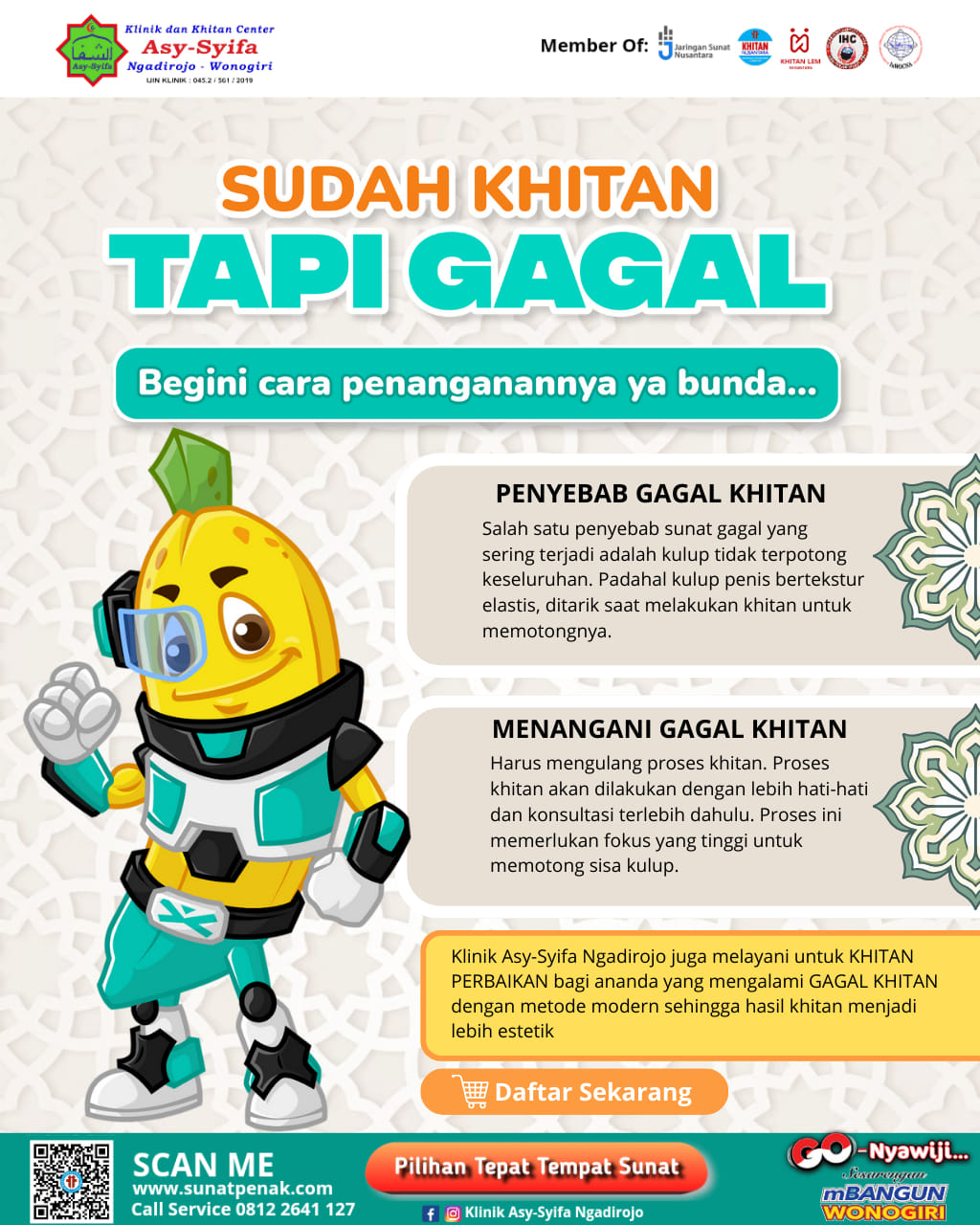 Klinik dan Khitan Asy Syifa Ngadirojo : Sudah Khitan Tapi Gagal, Bagaimana Penanganannya - 0812 2641 127