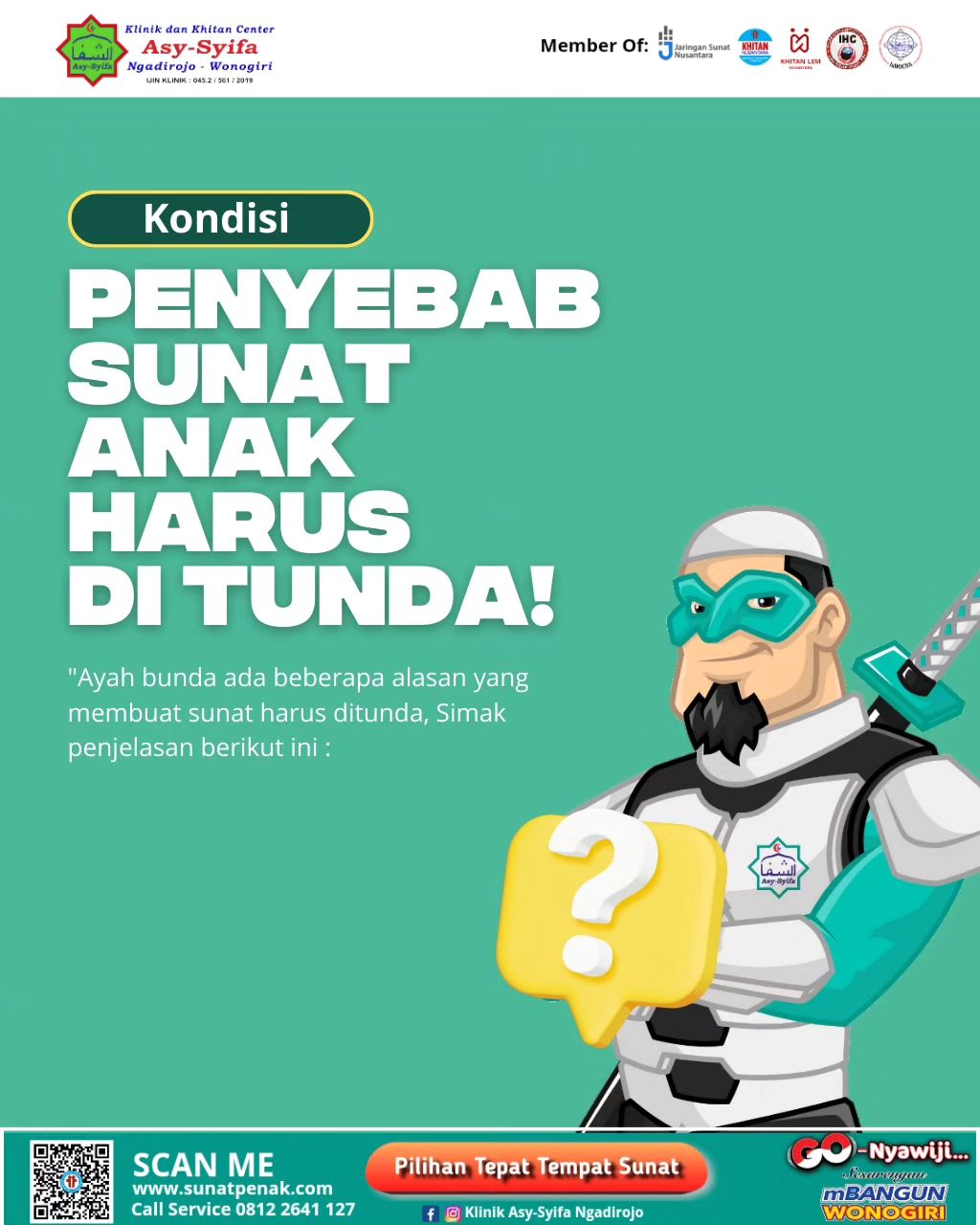 Kondisi Penyebab Sunat Anak Harus Di Tunda! Simak Penjelasan dari Klinik dan Khitan Asy Syifa Ngadirojo - 0812 2641 127