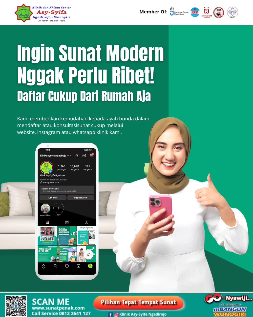 Ingin Sunat Modern Nggak Perlu Ribet! Klinik dan Khitan Center Asy Syifa Ngadirojo Daftar Cukup Dari Rumah Saja - 0812 2641 127