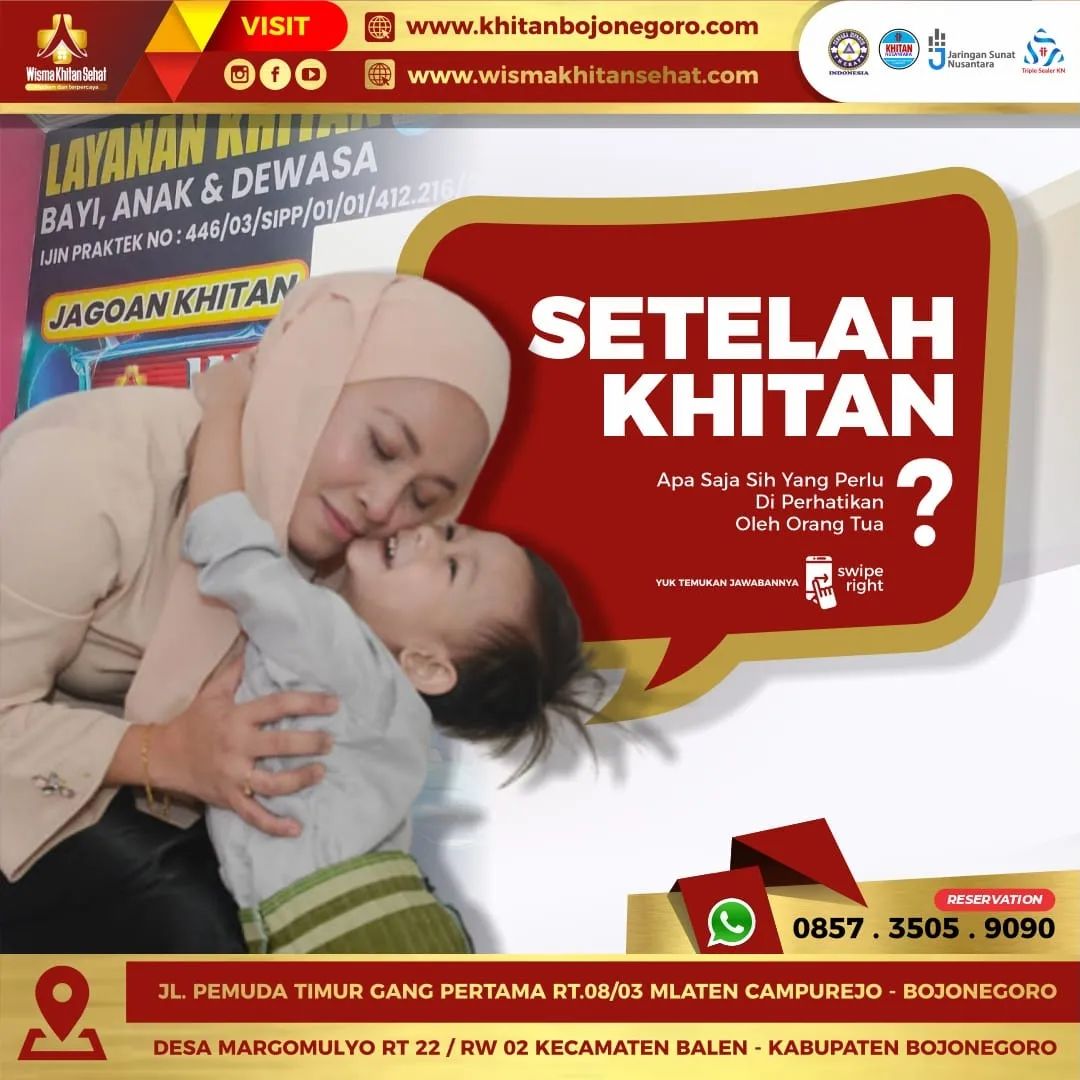Setelah Khitan Apa Saja yang perlu diperhatikan oleh orang tua? ini menurut Wisma Khitan Sehat - 0857 3505 9090