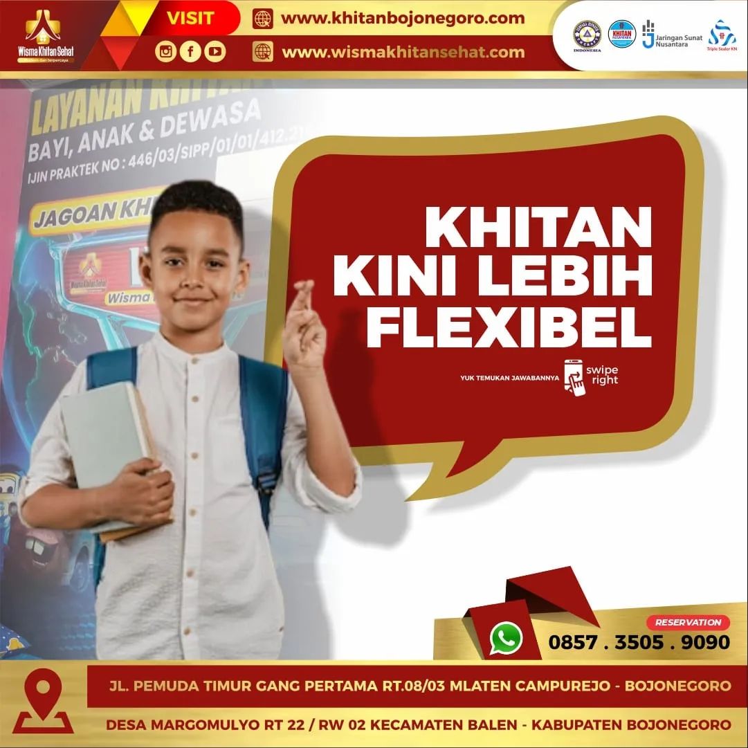 Khitan Kini Lebih Flexibel di Wisma Khitan Sehat Bojonegoro - 0857 3505 9090