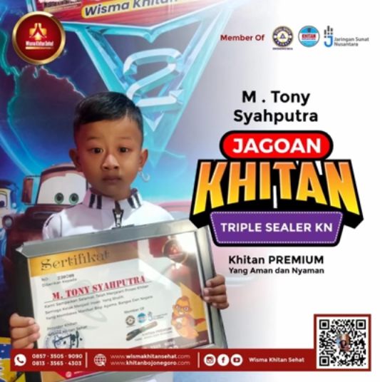 Selamat Kepada M Tony Syahputra Telah Menjadi Jagoan Khitan di Wisma Khitan Sehat - 0857 3505 9090