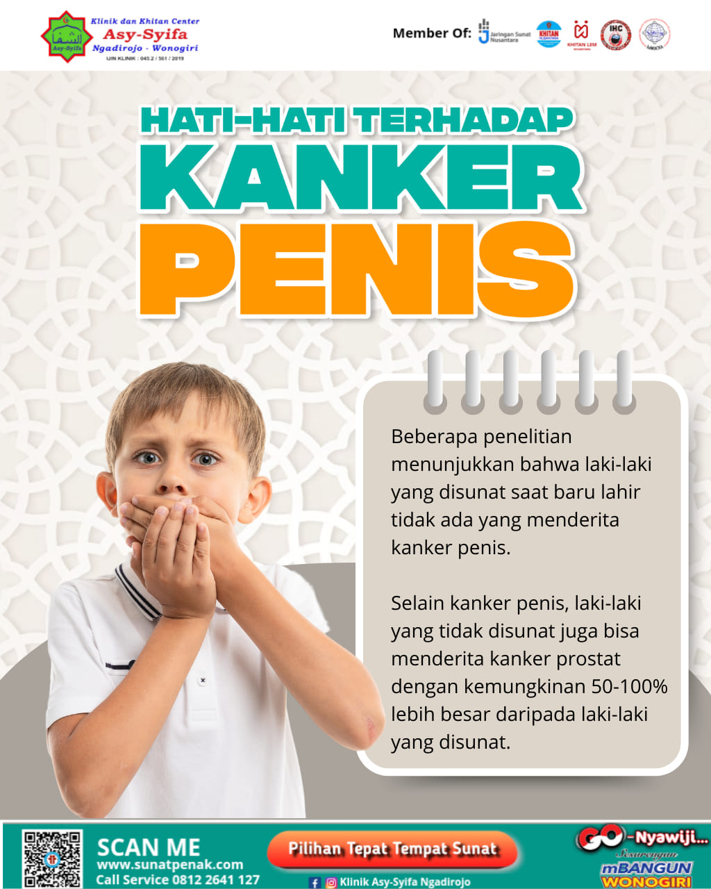 Klinik dan Khitan Center Asy Asyifa Ngadirojo : Hati-hati Terhadap Kanker Penis - 0812 2641 127