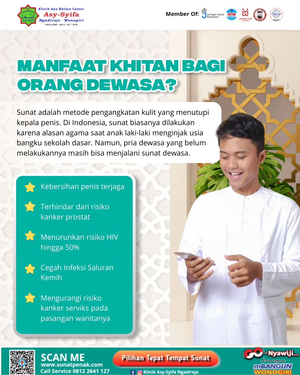 Klinik dan Khitan Center Asy Syifa Ngadirojo: Manfaat Khitan Bagi Orang Dewasa - 0812 2641 127