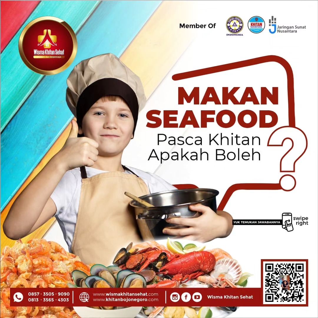 Pasca Khitan Apakah Boleh Makan Seafood? Ini Menurut Wisma Khitan Sehat - 0857 3505 9090