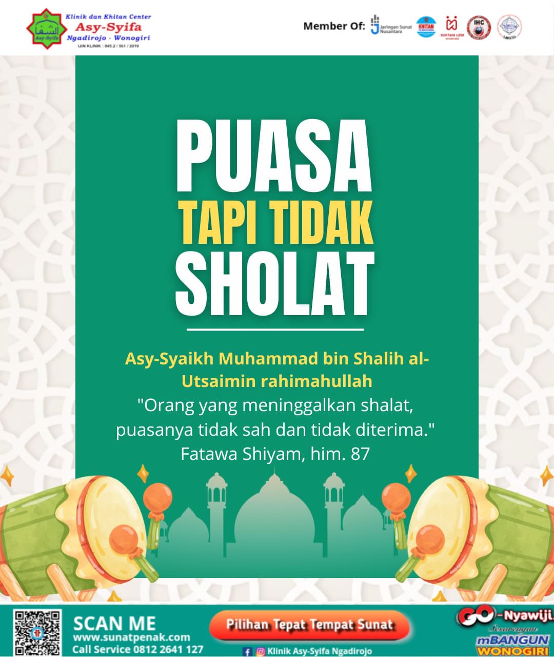Puasa Tapi Tidak Sholat ll Klinik dan Khitan Center Asy Syifa Ngadirojo Wonogiri - 0812 2641 127