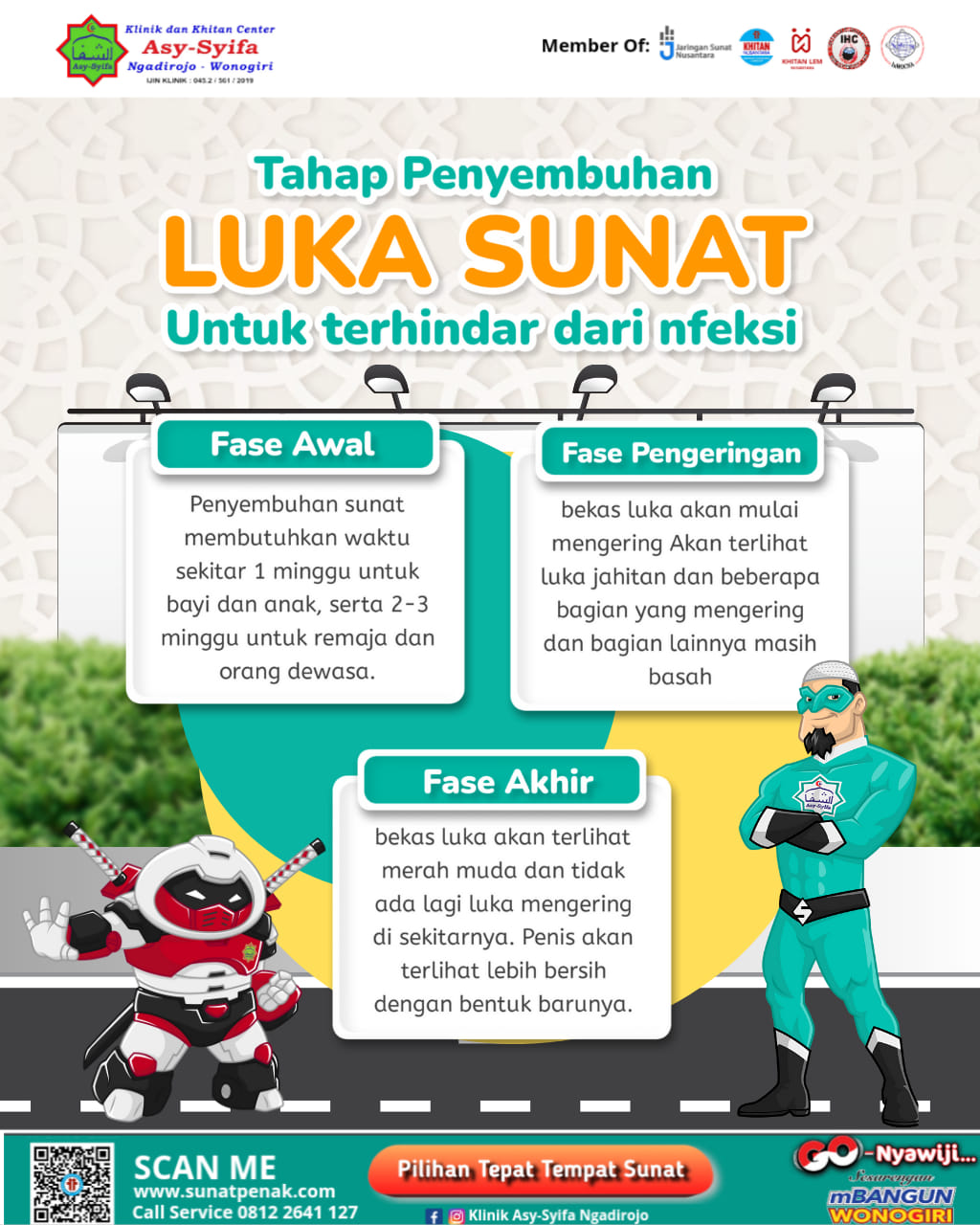 Klinik dan Khitan Center Asy Syifa Ngadirojo : Tahap Penyembuhan Luka Sunat Untuk Terhindar Dari Infeksi - 0812 2641 127