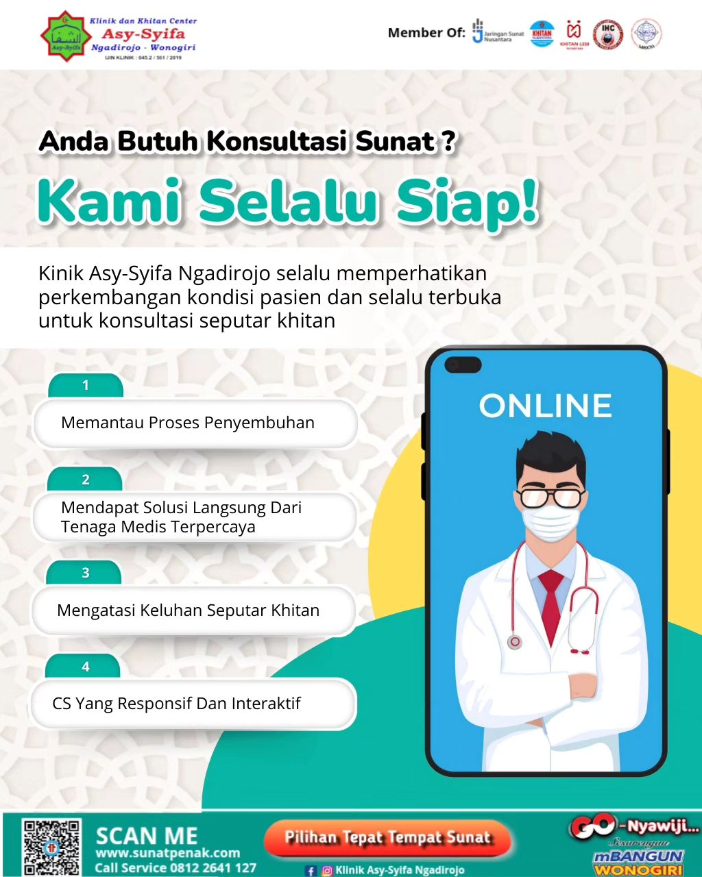 Anda Butuh Konsultasi Sunat? Klinik dan Khitan Center Asy Syifa Ngadirojo Wonogiri Selalu Siap - 0812 2641 127