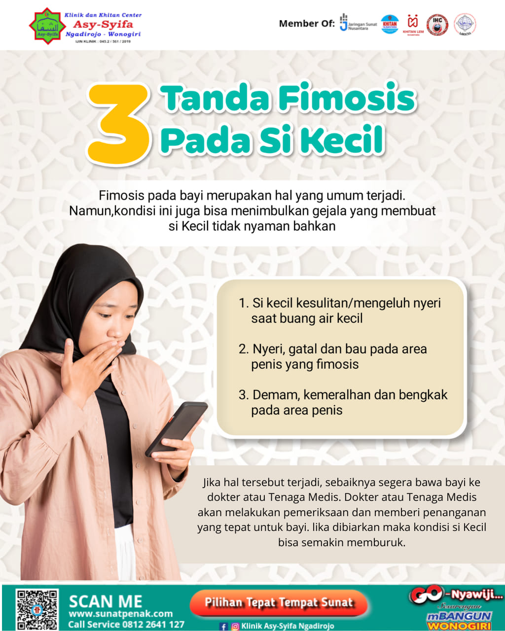 Klinik dan Khitan Center Asy Syifa Ngadirojo Wonogiri : 3 Tanda Fimosis Pada Si Kecil - 0812 2641 127