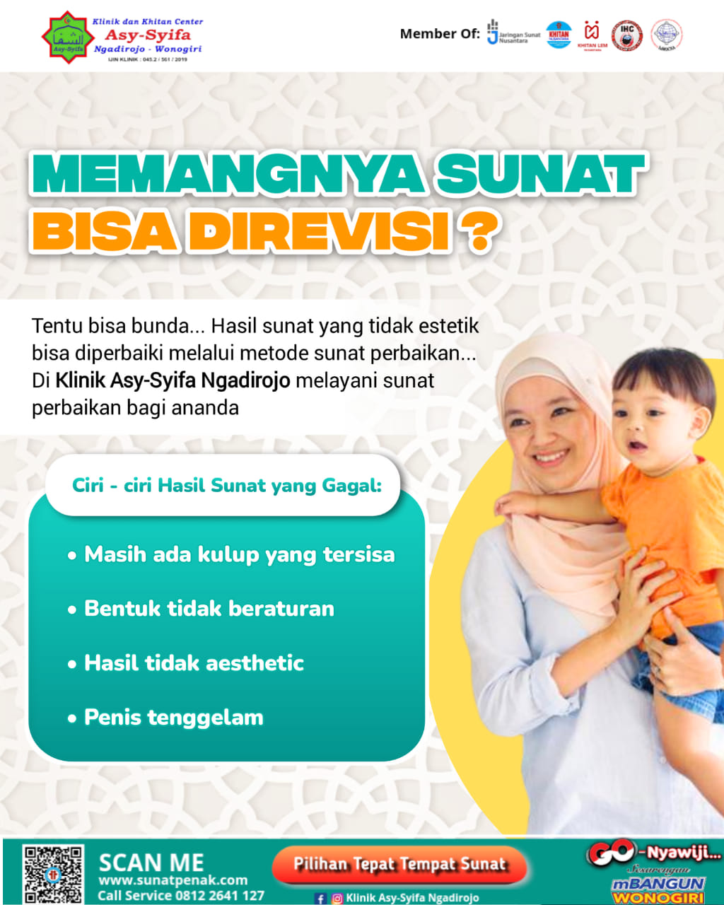 Memangnya Sunat Bisa di Revisi? Tentu Saja Bisa Dengan Sunat Perbaikan di klinik dan Khitan Center Asy Syifa Ngadirojo Wonogiri - 0812 2641 127