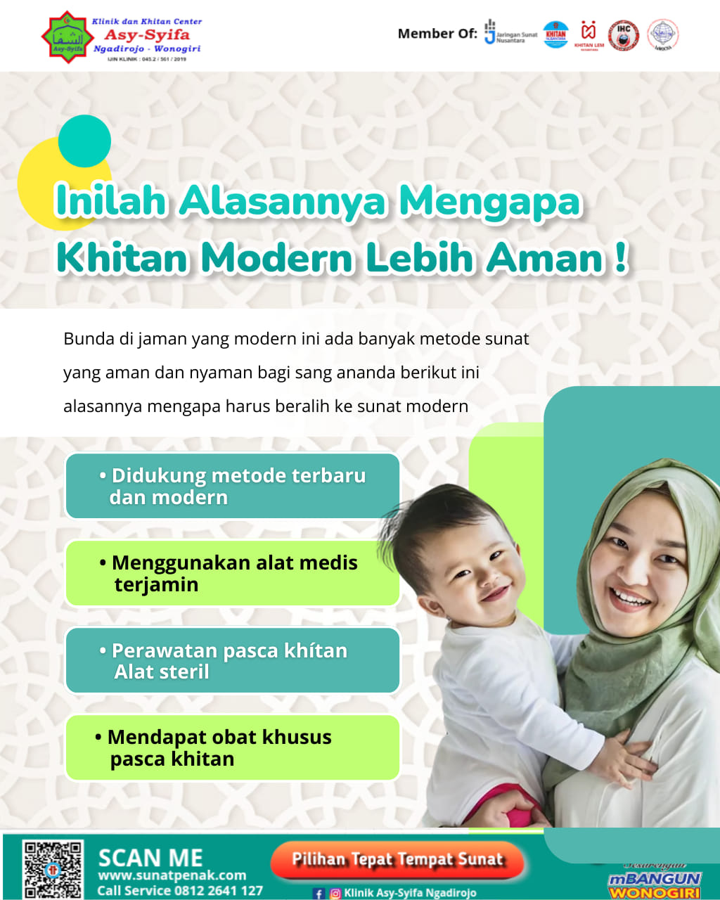 Klinik dan Khitan Center Asy Syifa Ngadirojo Wonogiri : Inilah Alasannya Mengapa Khitan Modern Lebih Aman - 0812 2641 127