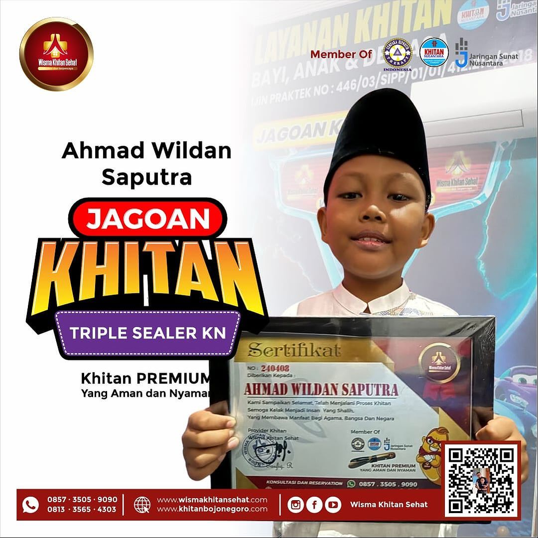 Khitan Premium Metode Triple Sealer KN : Khitan Aman dan Nyaman di Wisma Khitan Sehat Bojonegoro - 0857 3505 9090