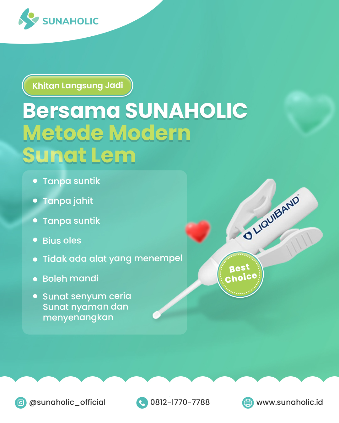 Khitan Langsung Jadi Bersama SUNAHOLIC Metode Modern Sunat Lem - 0812 1770 7788