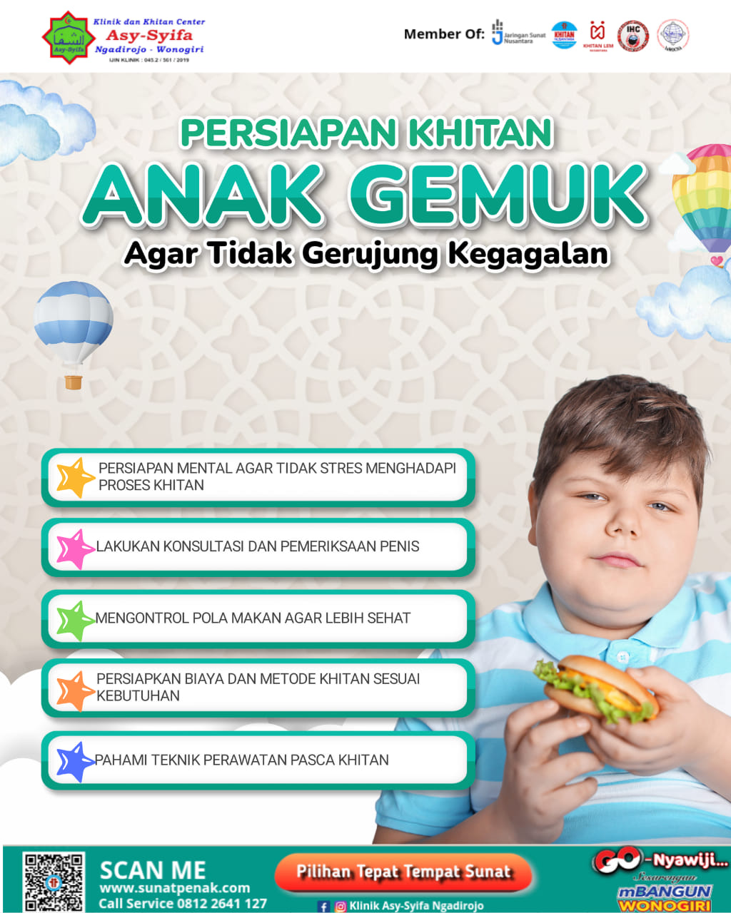 Persiapan Khitan Anak Gemuk di Klinik dan Khitan Center Asy Syifa Ngadirojo Wonogiri - 0812 2641 127