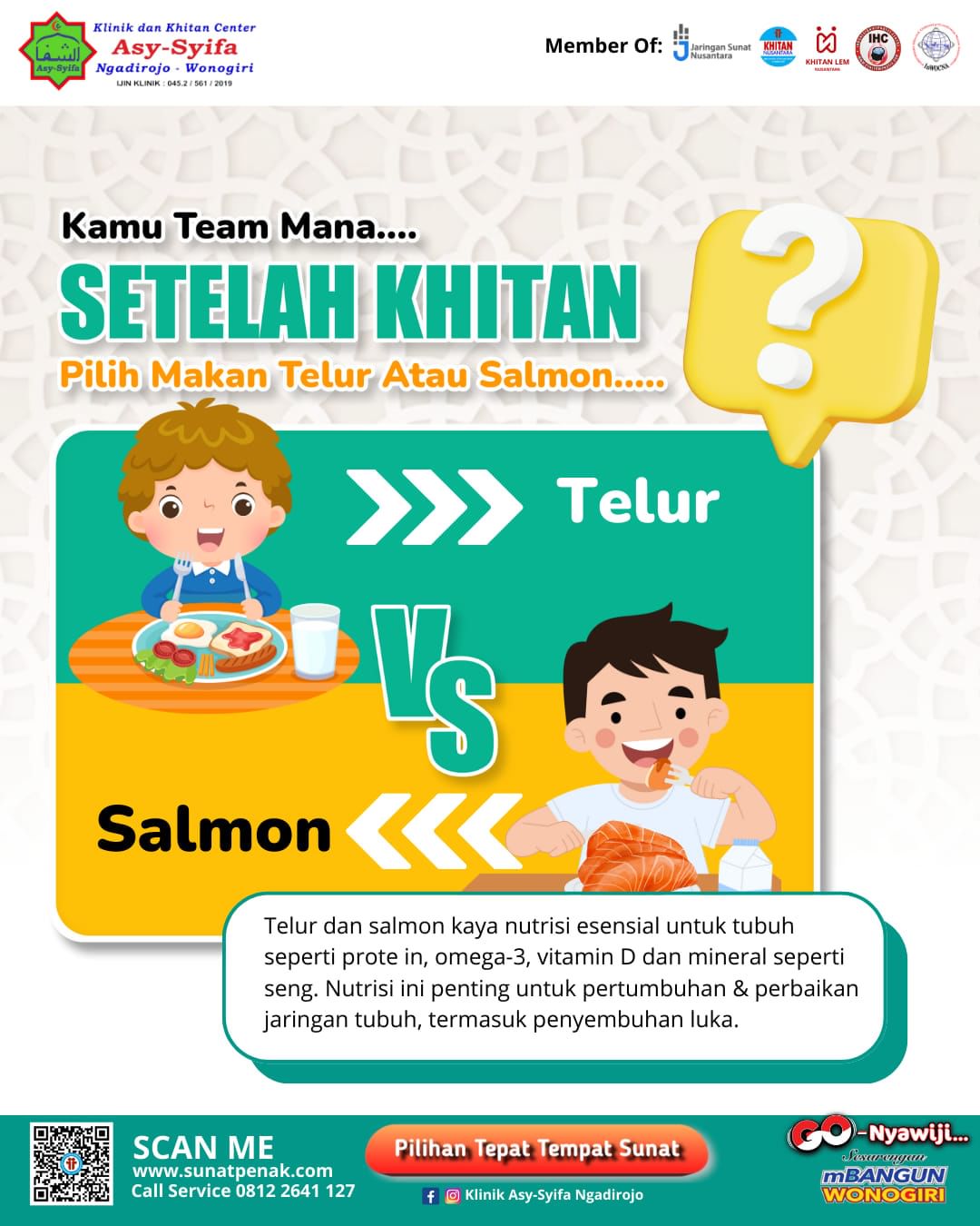 Kamu Team Mana? Setelah Khitan Pilih Makan Telur Atau Salmon - 0812 2641 127