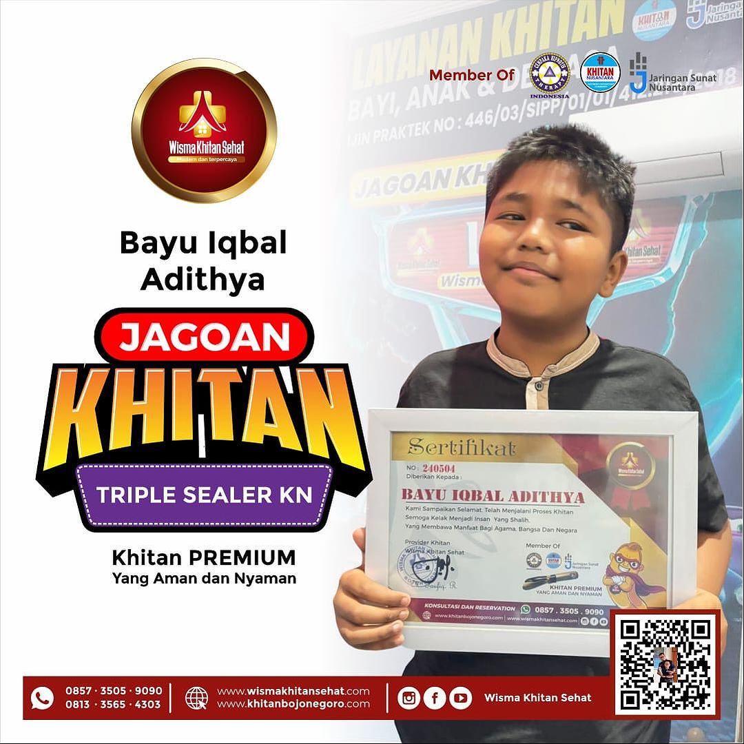 Khitan Anak Bojonegoro : Khitan Premium Aman dan Nyaman di Wisma Khitan Sehat - 0857 3505 9090