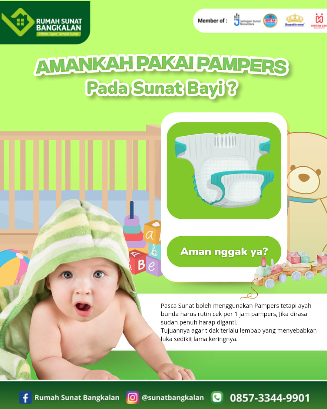 Khitan Bayi Modern dengan Fimosis di Bangkalan - Sunat Spektakuler Fimosis Hasil Rapi & Langsung Bisa Aktivitas