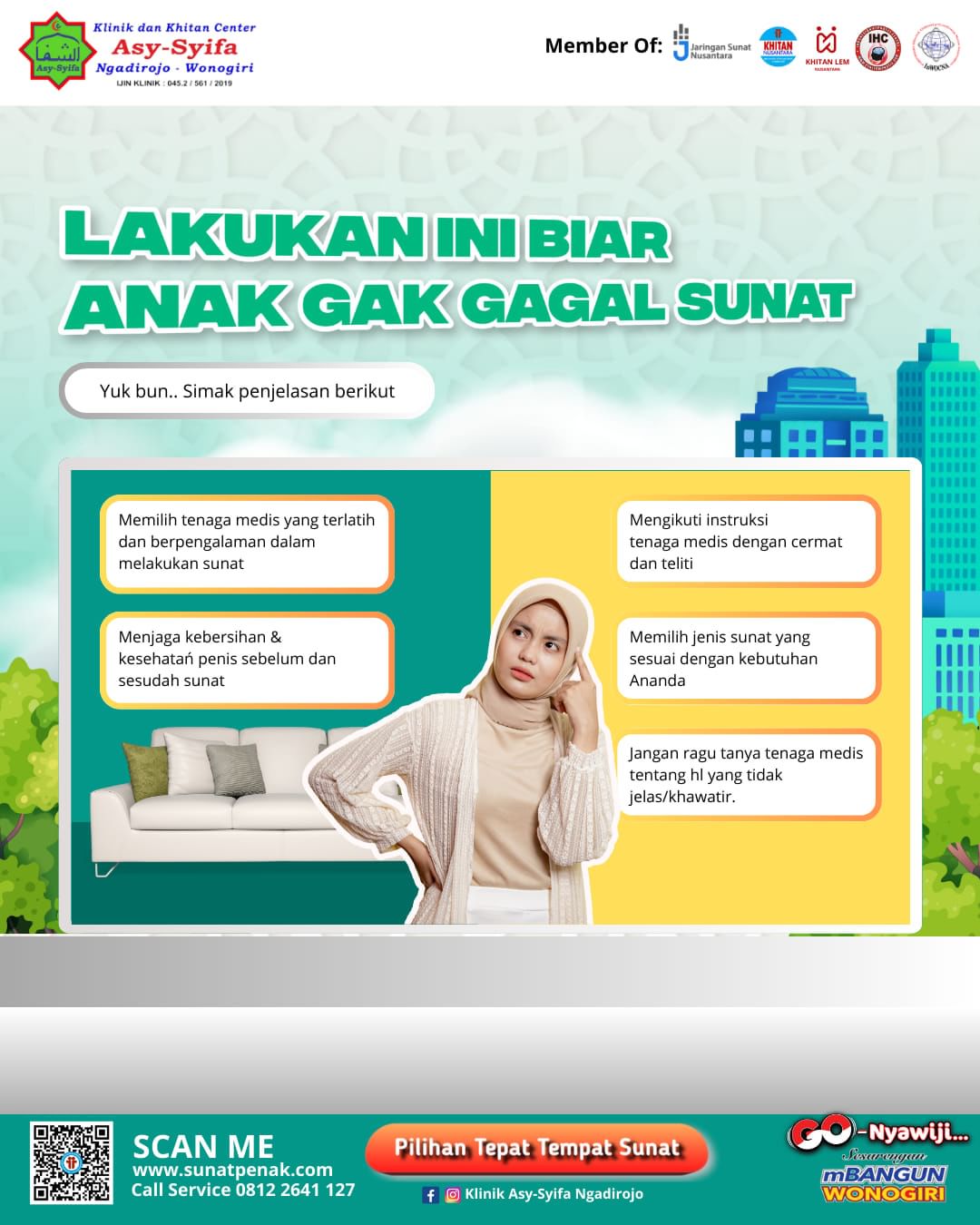Klinik Asy Syifa Ngadirojo Wonogiri  : Lakukan Ini Biar Anak Gak Gagal Sunat - 0812 2641 127