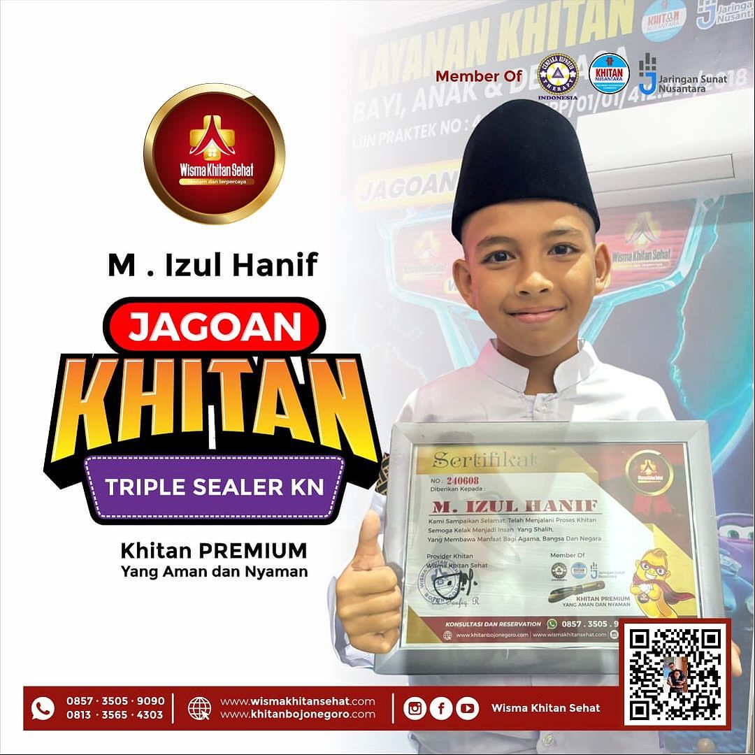 Khitan Anak Sholeh Harapan Bangsa di Wisma Khitan Sehat Bojonegoro - 0857 3505 9090