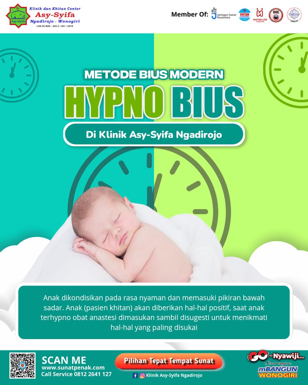 Metode Bius Modern Hypno Bius di Klinik Asy Syifa Ngadirojo Wonogiri - 0812 2641 127
