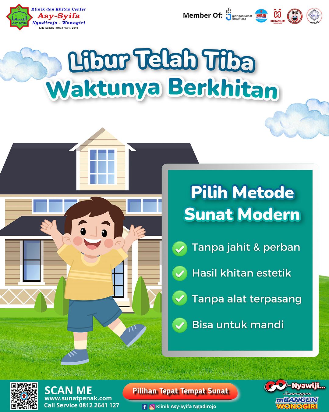 Libur Telah Tiba Waktunya Berkhitan di Klinik Asy Syifa Ngadirojo Wonogiri - 0812 2641 127