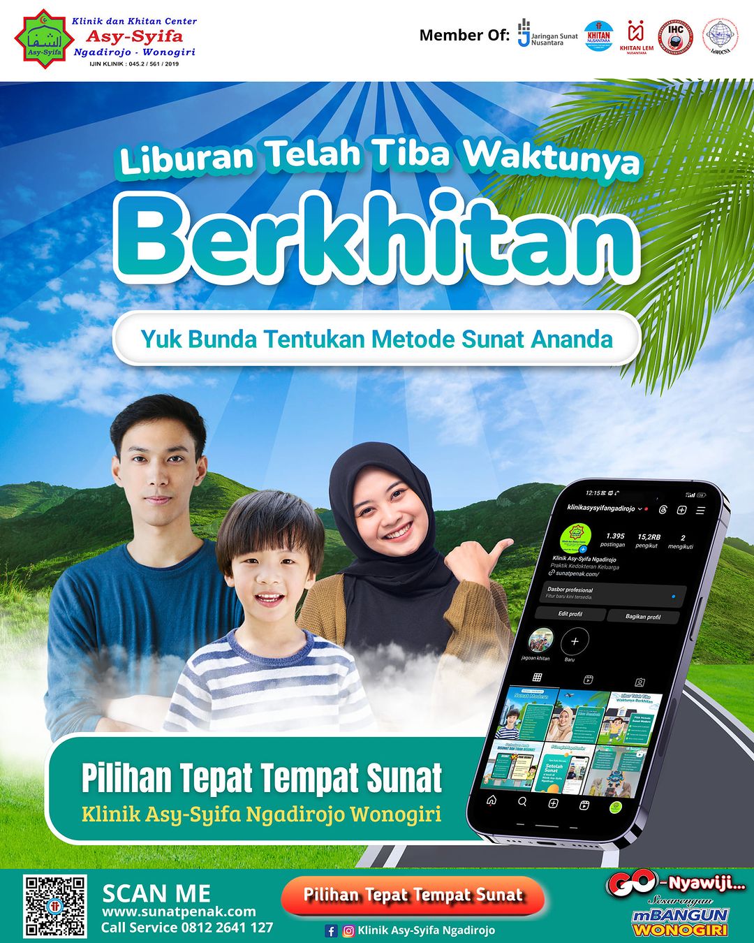 Klinik Asy Syifa Ngadirojo Wonogiri : Libur Telah Tiba Waktunya Berkhitan - 0812 2641 127