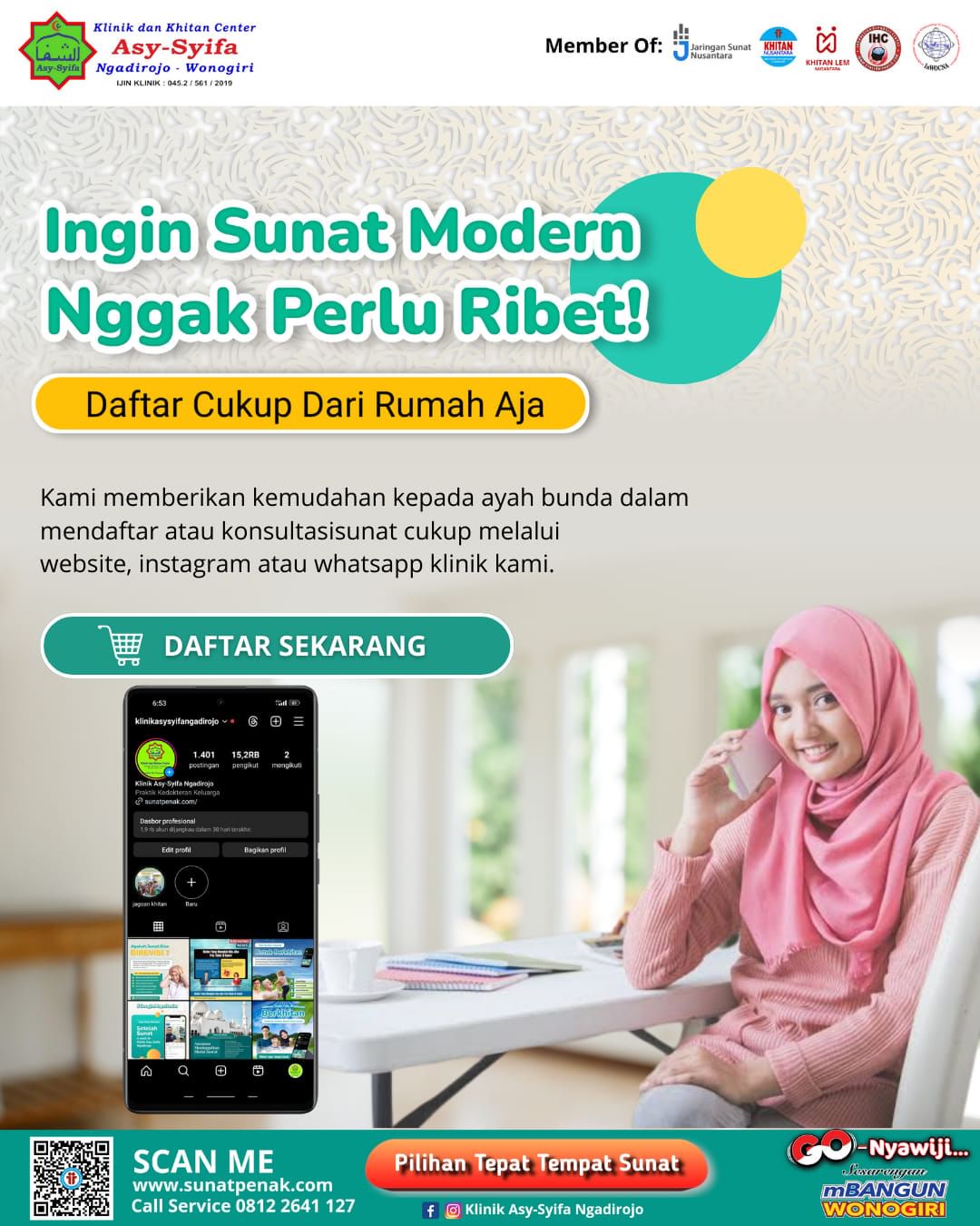 Klinik dan Khitan Center Asy Syifa Ngadirojo : Ingin Sunat Modern Nggak Perlu Ribet! Daftar di Cukup Dari Rumah Saja - 0812 2641 127