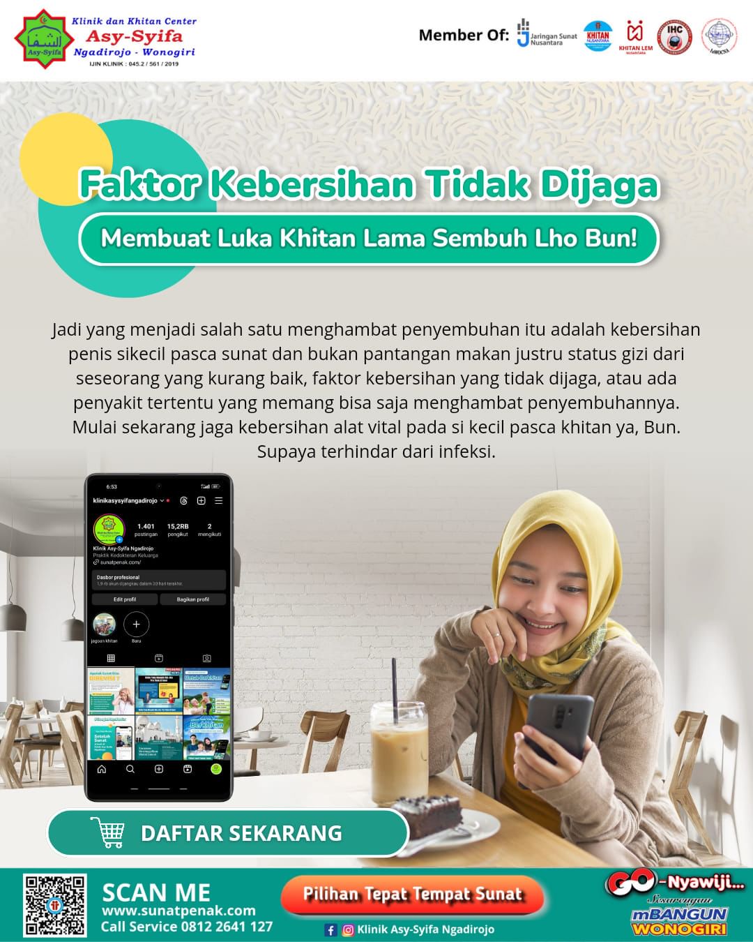 Klinik Asy Syifa Ngadirojo : Faktor Kebersihan Tidak Dijaga Membuat Luka Khitan Lama Sembuh - 0812 2641 127