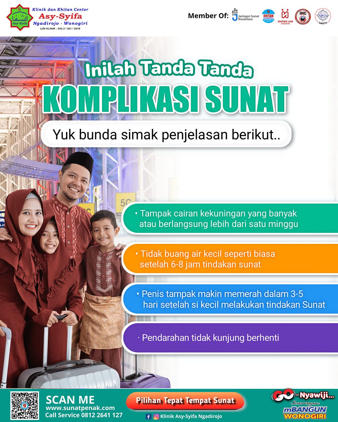 Klinik Asy Syifa Ngadirojo Wonogiri : Inilah Tanda-tanda Komplikasi Sunat - 0812 2641 127