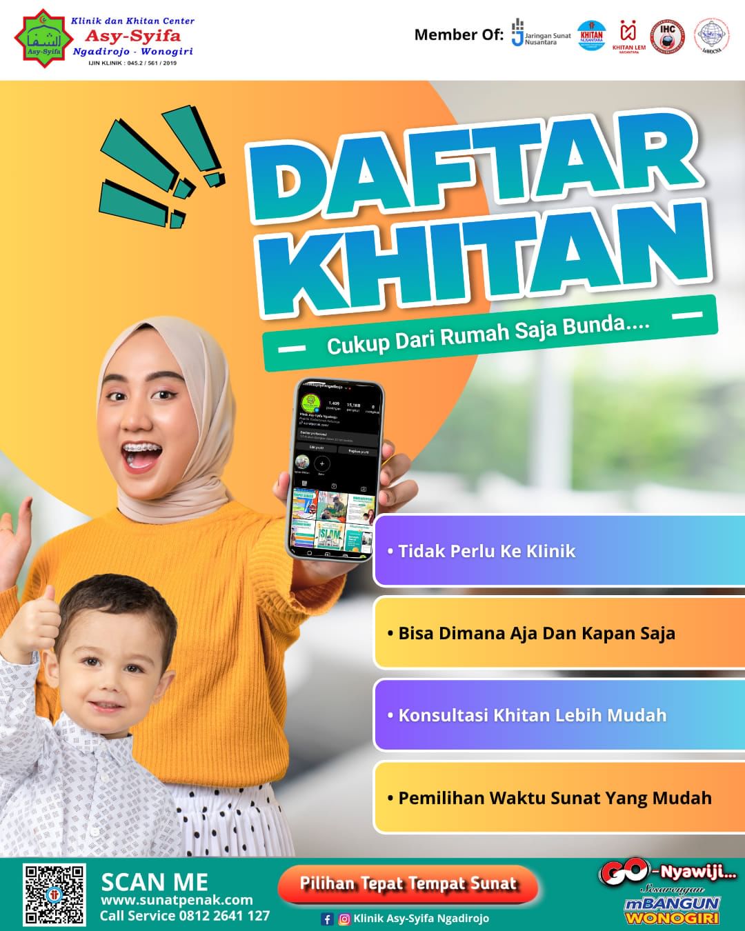 Sekarang Lebih Mudah Dengan Daftar Khitan di Klinik Asy Syifa Ngadirojo Dari Rumah Saja - 0812 2641 127