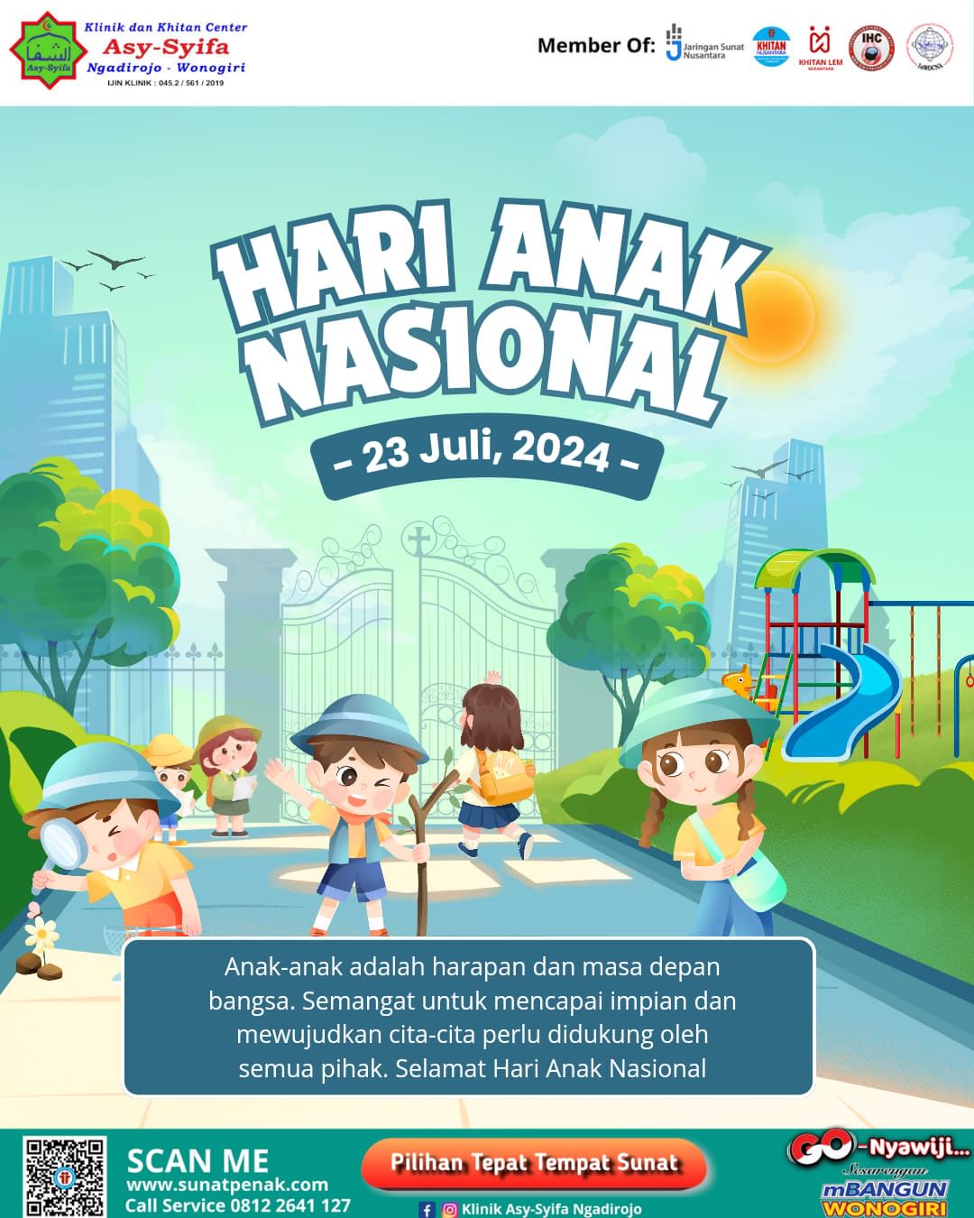 Klinik Asy Syifa Ngadirojo Wonogiri : Selamat Hari Anak Nasional 23 Juli 2024 - 0812 2641 127