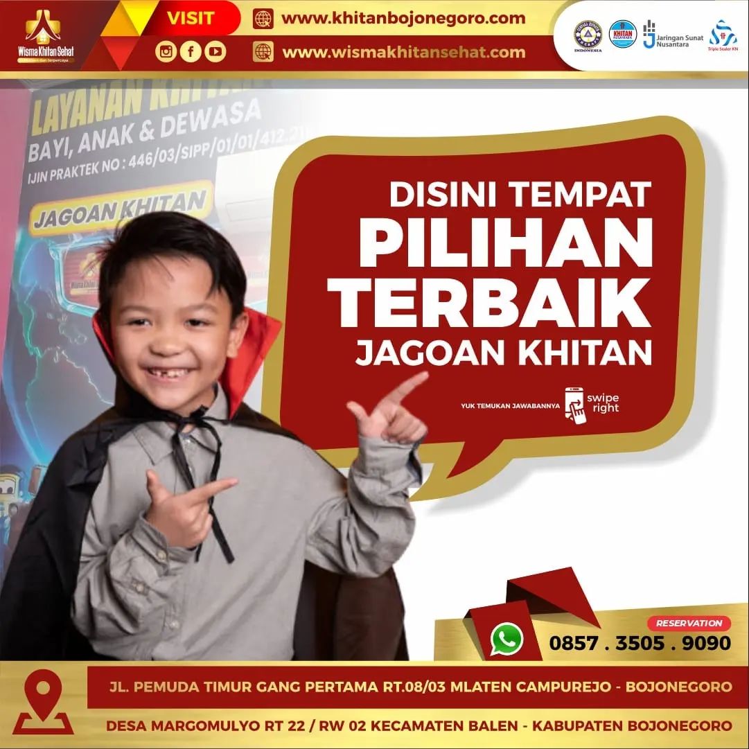 Destinasi Sunat di Wisma Khitan Sehat Bojonegoro: Solusi Sunat Idaman Bagi Anak di Bojonegoro - 0857 3505 9090