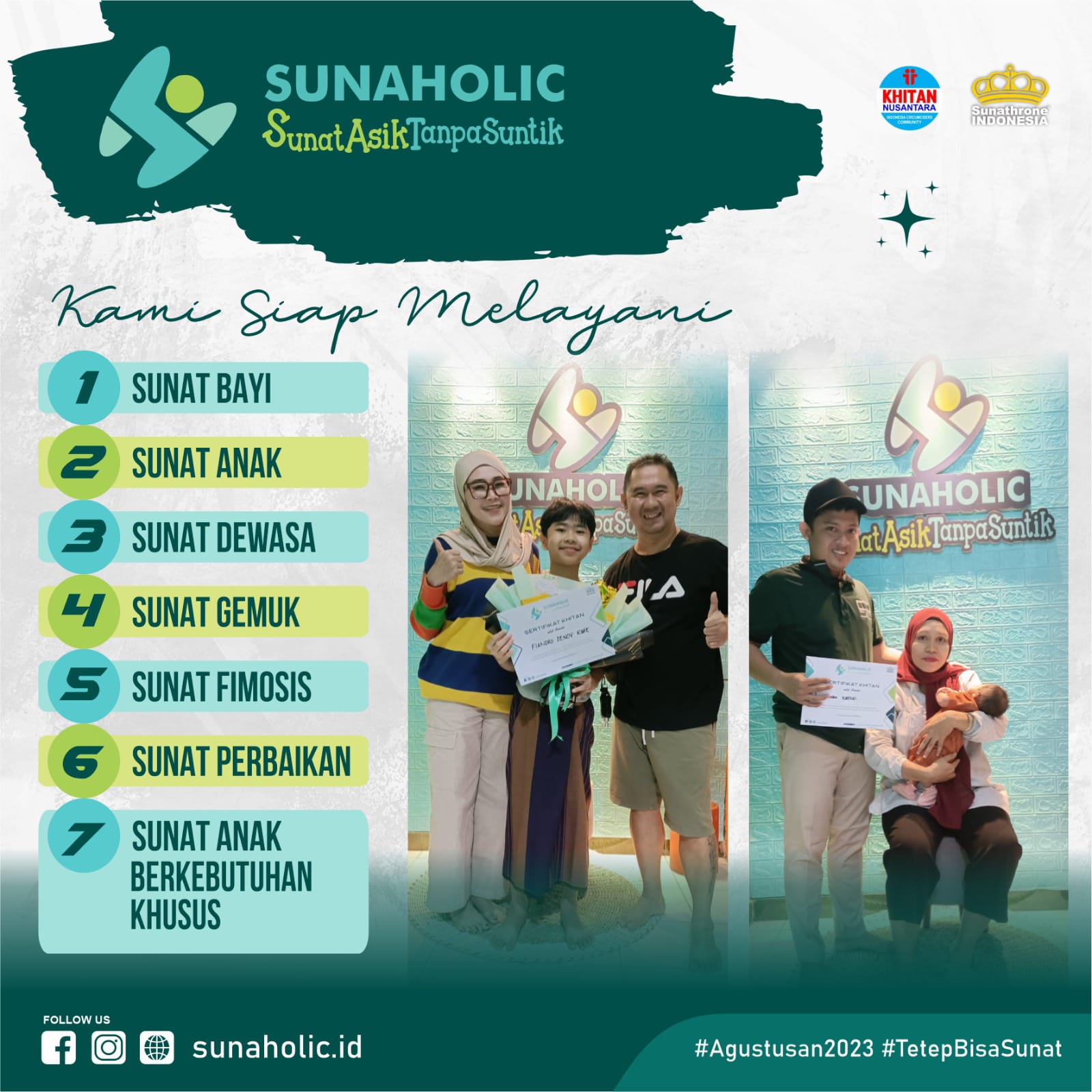 Pelayanan Sunat Modern Segala Usia di Sunaholic - 0812 1770 7788