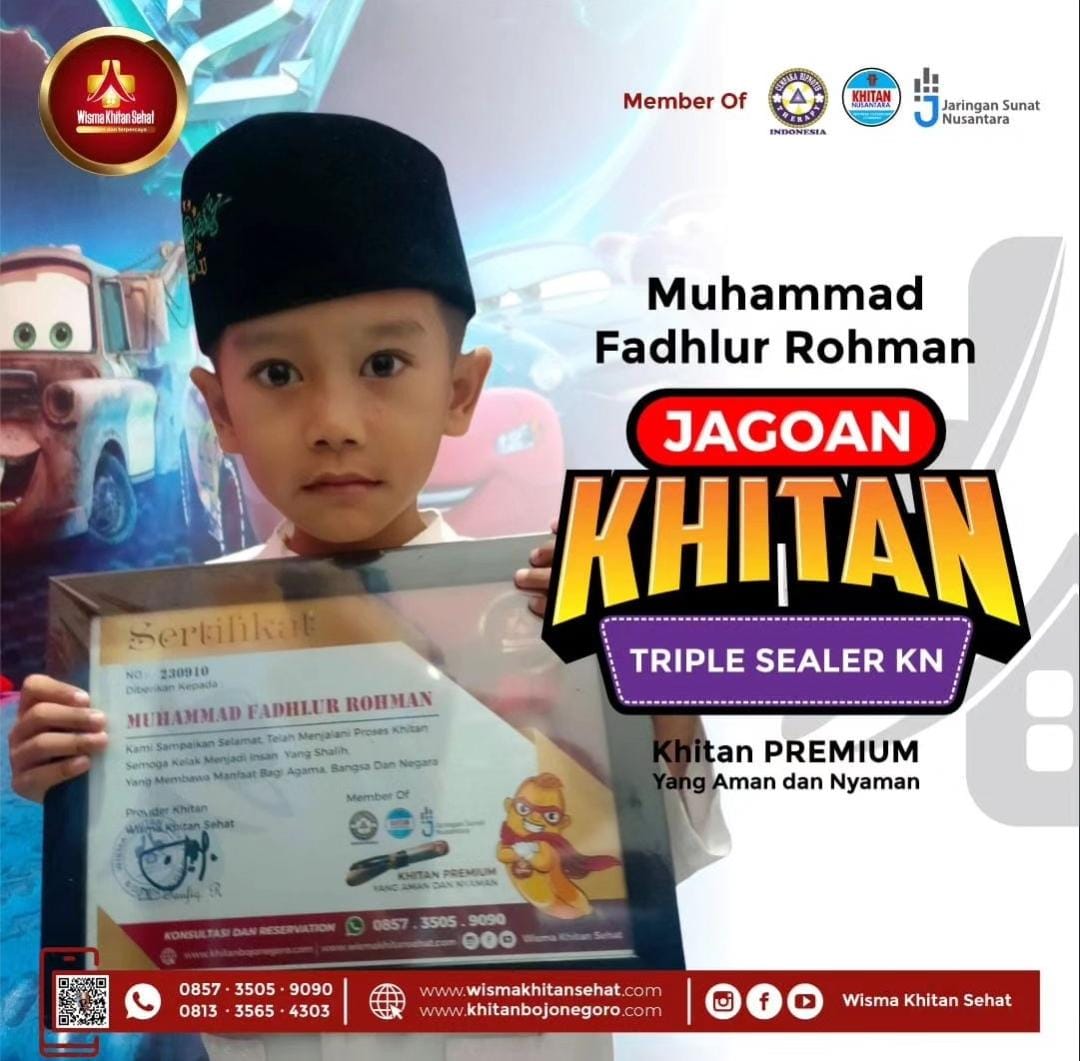 Wisma Khitan Sehat Bojonegoro : Layanan Sunat Modern Nyaman dan Terbaik di Kota Bojonegoro - 0857 3505 9090