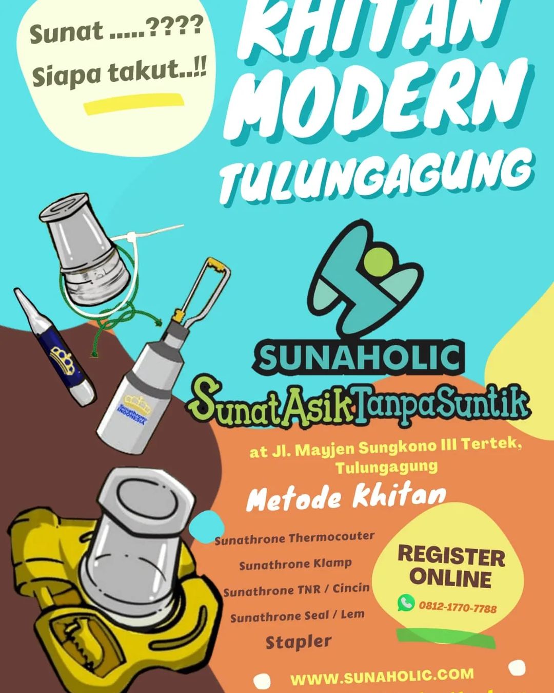 Siapa Takut Sunat Dengan Tenaga Medis Profesional di Sunaholic Tulungagung - 0812 1770 7788