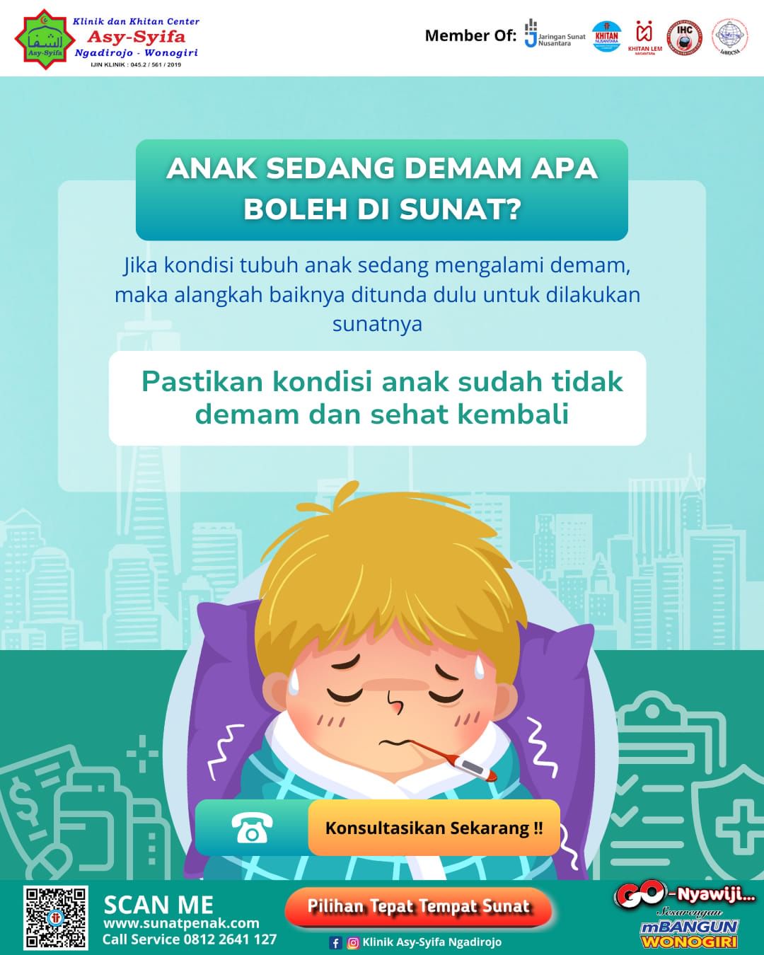 Anak Sedang Demam, Apa Boleh Sunat? Ini Menurut Klinik Asy Syifa Ngadirojo - 0812 2641 127