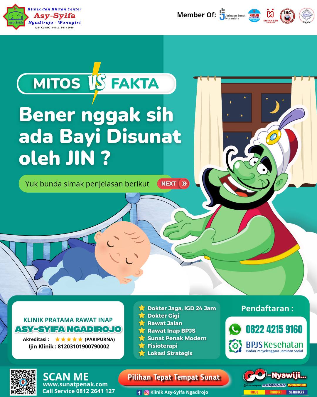 Mitos Atau Fakta : Benar Nggak Sih Ada Bayi Disunat Oleh Jin? Berikut Penjelasan Dari Klinik Asy Syifa Ngadirojo - 0812 2641 127