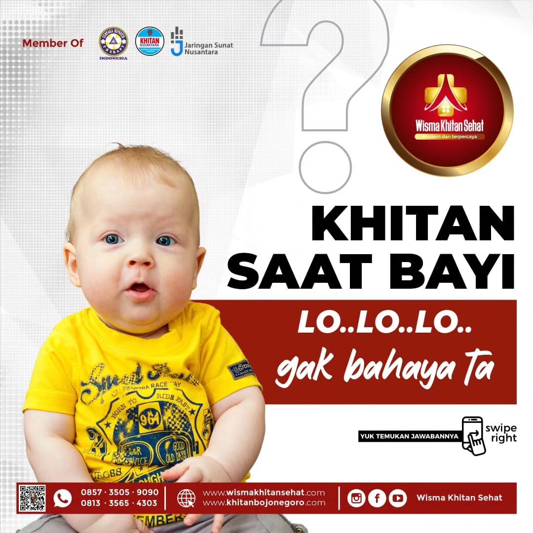 Manfaat Khitan Bayi Khitan Saat Bayi Apakah Berbahaya? Inilah Manfaat Khitan Bayi di Wisma Khitan Sehat Bojonegoro - 0857 3505 9090
