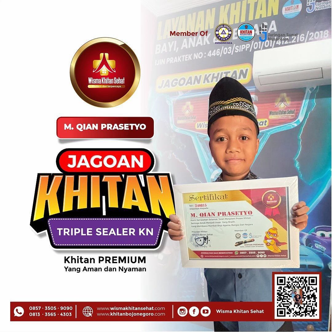 Metode Triplea Sealer KN : Metode Khitan Yang Tepat Untuk Anak Yang Takut Sakit di Wisma Khitan Sehat - 0857 3505 9090