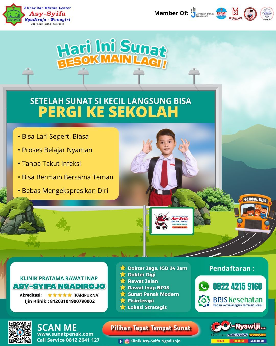 Klinik Asy Syifa Ngadirojo : Hari Ini Sunat Besok Bisa Langsung Main dan Pergi Sekolah - 0812 2641 127