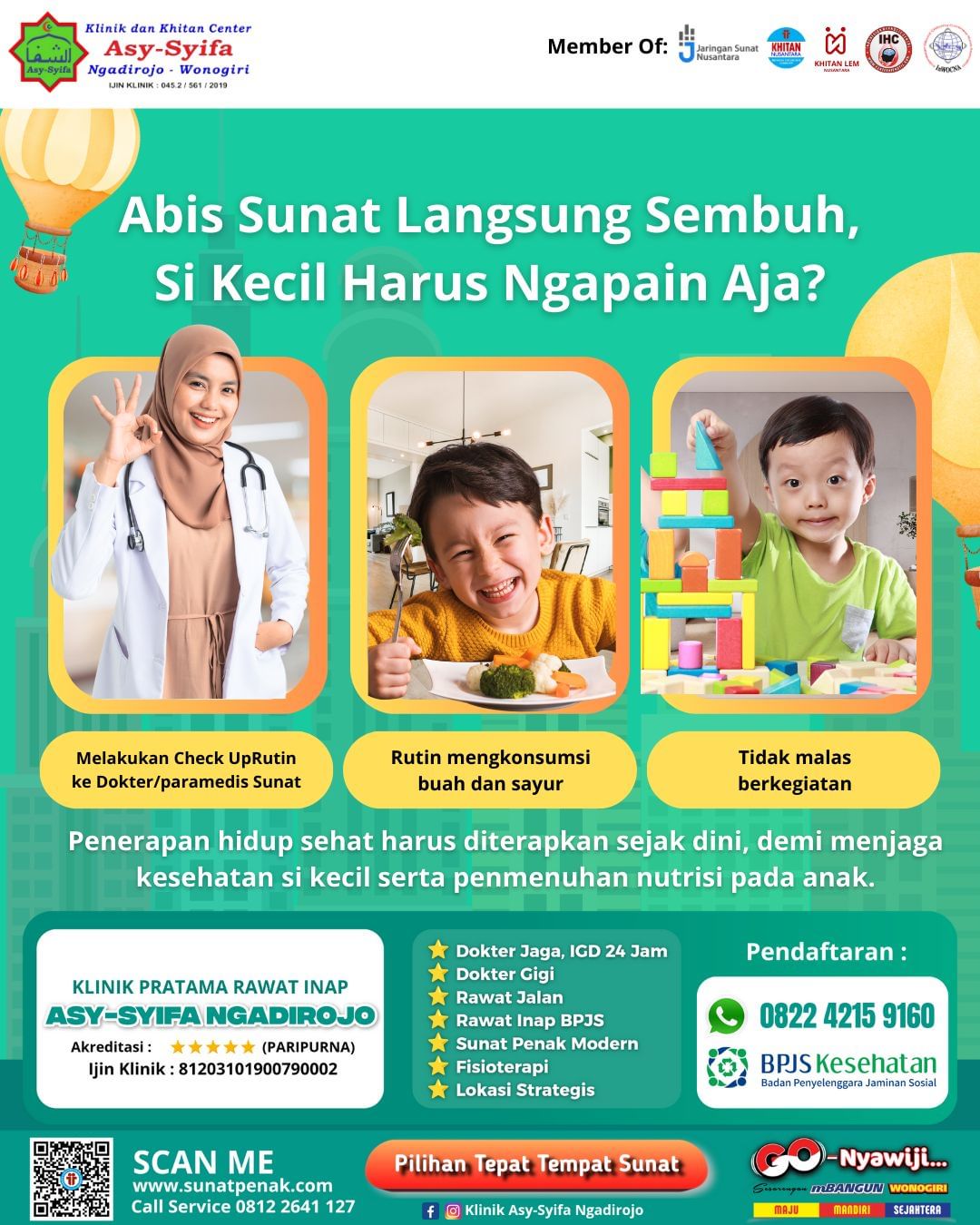 Abis Sunat Langsung Sembuh, Si Kecil Harus Ngapain? Simak Penjelasan Klinik Asy Syifa Ngadirojo - 0812 2641 127