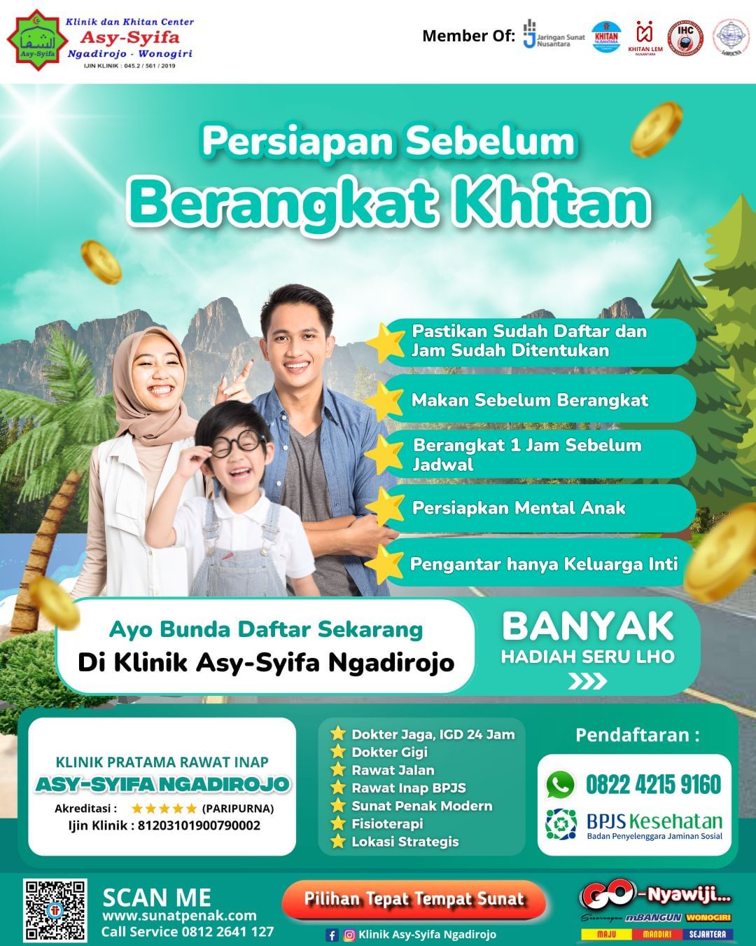 Persiapan Sebelum Berangkat Khitan di Klinik Asy Syifa Ngadirojo - 0812 2641 127